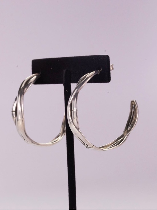 John Hardy Jewelry - John Hardy Bamboo 1.5” Hoop Earrings Sterling Silver